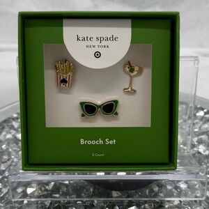 Kate Spade x Target Brooch Set - Fries, Martini, SunGlasses.